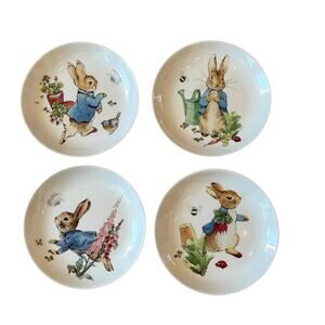 Beatrix Potter Peter Rabbit Assorted Appetizer Plates 6in Set of 4 Easter New